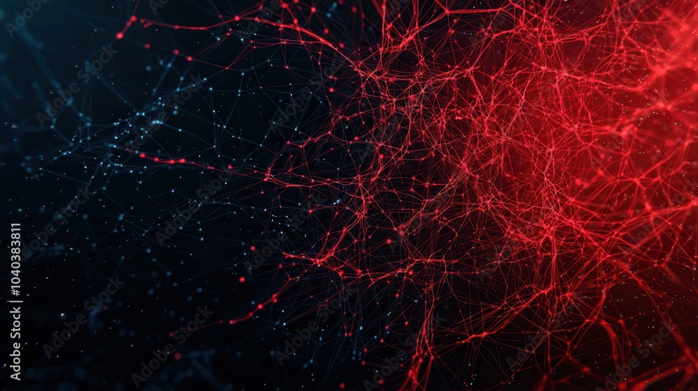 Aufkleber a visually striking abstract representation of interconnected nodes and pathways, showcasing a vibra