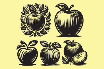 Apple silhouette vector