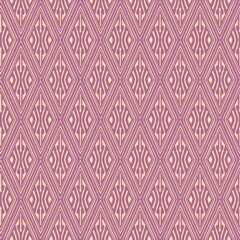 illustration of seamless Vintage Demask Floral Pastel stencil ikat pink thai pattern