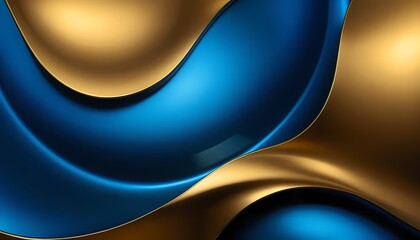 abstract blue and gold background with wave