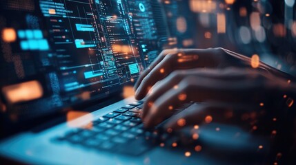 Obraz premium Exploring the digital frontier the intersection of technology and human interaction in the age of information