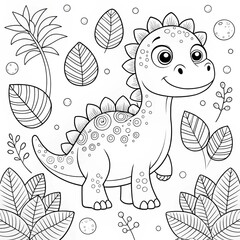 adorable-coloring-pages-dino-edition