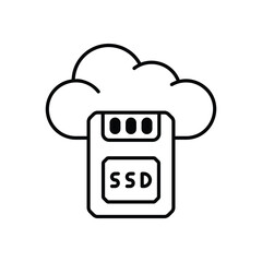 Cloud SD vector icon