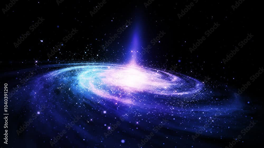 Wall mural motion graphic cosmic nebula background loop