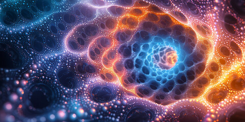 Abstract fractal patterns in vibrant. Fractal background