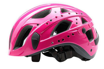 Pink Climbing Helmet isolated on transparent background, png file, no background png file