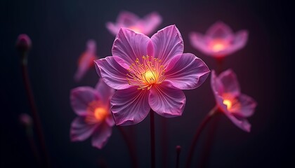Electric Blooms: Dalia Flowers in Kirlian and Laser Light Fusion