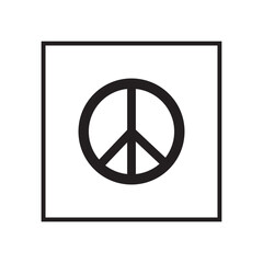 peace symbol on white