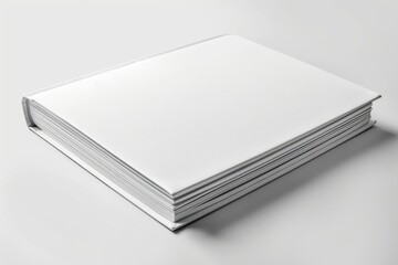 White blank album paper white background publication.