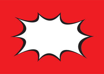 Comic red pop art background Vector. red retro comic pop art template for banner or promotion poster.