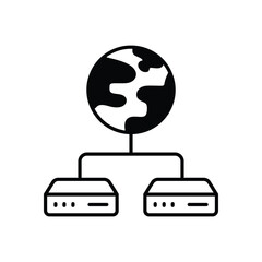 Global Hosting vector icon
