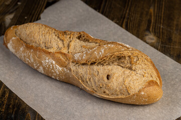 wheat flour bread in close-up
