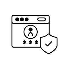 Secure Login vector icon