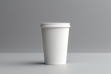 Plastic cup  coffee gray mug.