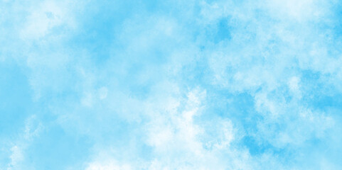 The sky blue texture clouds, blue watercolor paper texture background, Soft and cloudy blue sky Watercolor background texture, cloudy and soft sky blue blurred and grainy Blue powder explosion.
