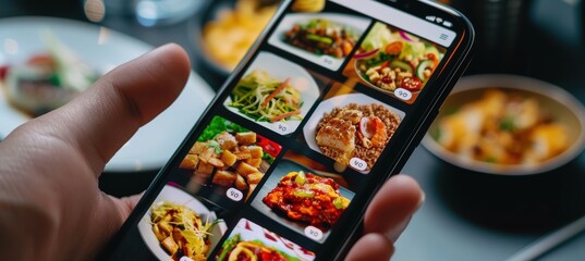 Food Delivery App Menu Display with Vibrant Meal Images and Easy Ordering Interface