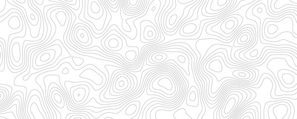 Abstract geographic contour lines with elevation effects for design and mapping
