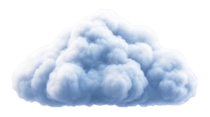 PNG Stunning White Fluffy Clouds in a Blue Sky Isolated on Transparent Background