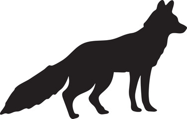 Fox silhouette vector art 