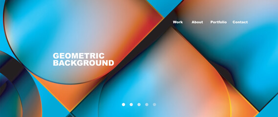 Round squares, circles with fluid gradients. Vector Illustration For Wallpaper, Banner, Background, Card, Book Illustration, landing page