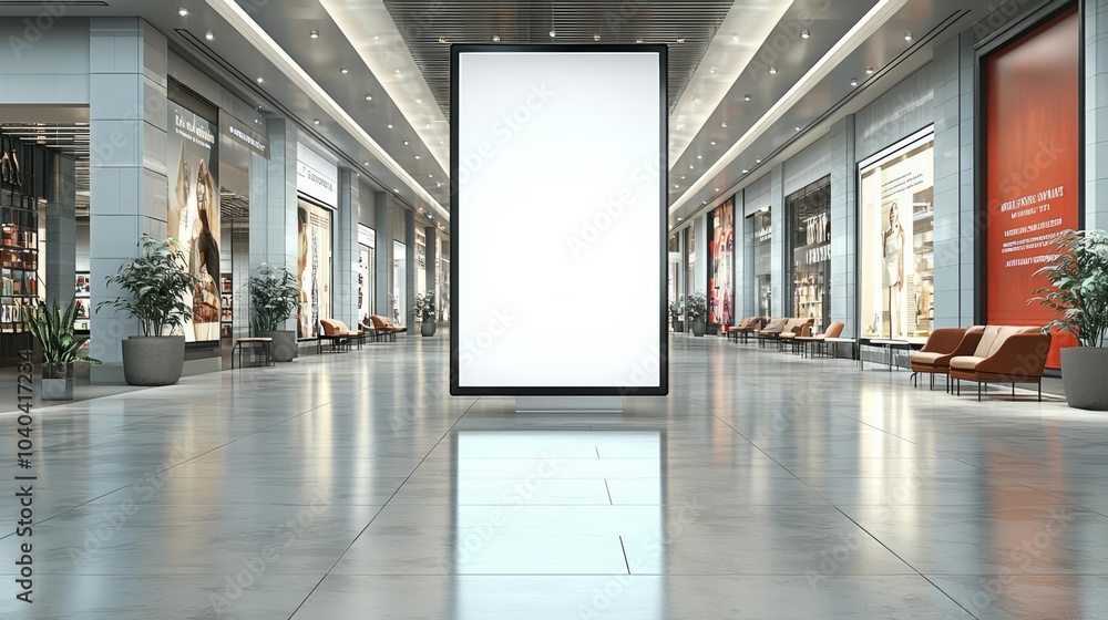 Poster hyper realistic photo of blank showcase billboard or advertising light box for your text message or 