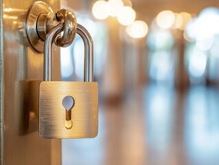 A Close-Up of a Lock Symbolizing Security and Protection in Modern Environments