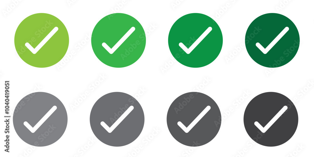 Aufkleber check mark icon button set, check box icon vector, only yes check mark icon, isolated check mark ico