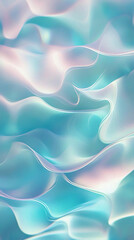 Obraz premium Beautiful abstract wavy cyan background