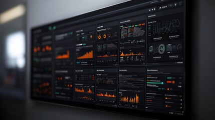 Naklejka premium Advanced Data Visualization Insights for Business Analytics and Performance Tracking
