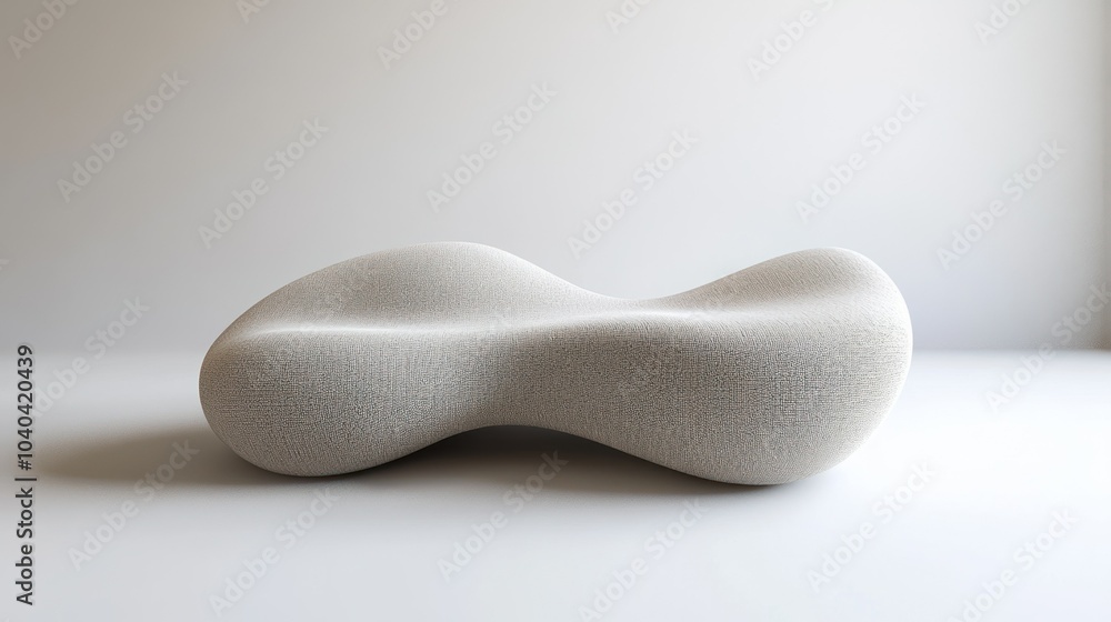 Aufkleber abstract textured white bench in minimalist setting
