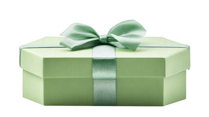 PNG Green Gift Box with Bow: A Perfect Present for Any Occasion Isolated on Transparent Background
