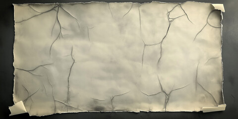 blank vintage crumpled paper with scuffing, creases, worn edges and stains, background for your text or treasure map
