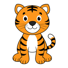 A cute baby tiger carton