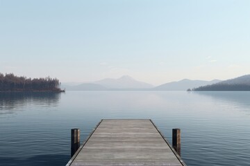 Fototapeta premium Lake landscape outdoors nature.