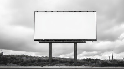 Obraz premium advertisement board as empty blank white