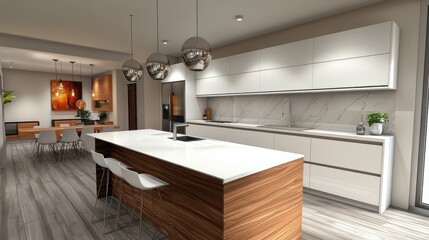 PNG Modern sleek kitchen design