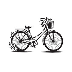 Fototapeta premium A beautiful bike silhouette vector style with white background