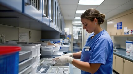 Medical Assistant Working in Laboratory Environment