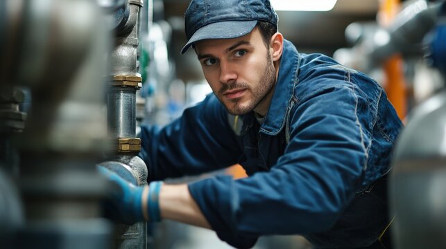 Skilled Tradesperson Working on Plumbing System