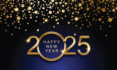 2025 Happy New Year Background Design. Greeting Card, Banner, Poster. Vector Illustration.