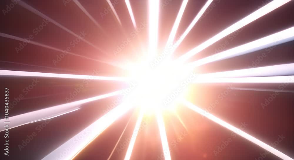 Poster animation of lens flare glow light effect on black glowing light exploding shiny sun burst sunbeam s