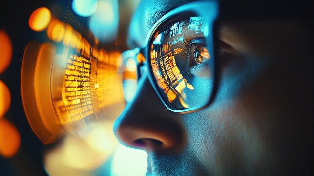 Focused Analyst Reviewing Financial Data Insights