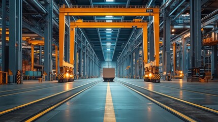 Obraz premium A Seamless Flow of Goods in a Modern Facility