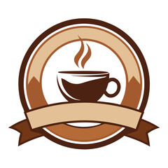 Simple Clean Coffee Shop Logo Icon  Modern 2D Design for Café Branding and Beverage Identity