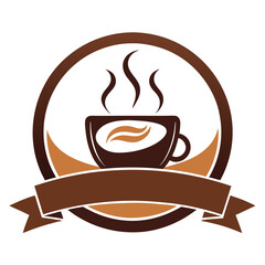 Simple Clean Coffee Shop Logo Icon  Modern 2D Design for Café Branding and Beverage Identity