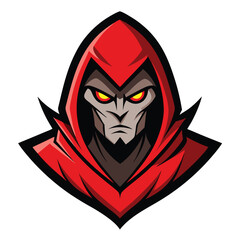 Assassin Head Gaming Mascot Logo Vector – Fierce Esports Avatar Illustration for Stealth and Combat Design