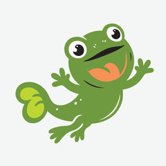 Amphibians Happy Tadpole Vector Art Design