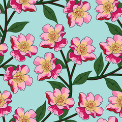 abstract a solid multicolor small and big flower mixed vector pattern arrangement with medium color, all over vector design with white background illustration digital