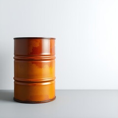 oil barrel on minimal background