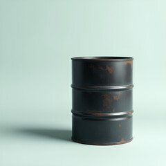 oil barrel on minimal background